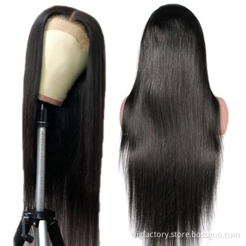 Free Brazilian virgin remy HD Transparent lace frontal wig for black women long straight 30 32 34 36 38 40 inch human hair wig